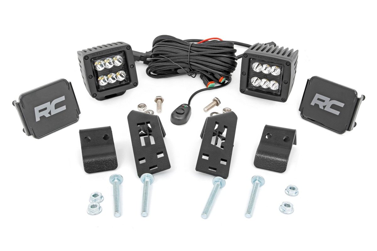 Polaris RZR PRO XP Premium LED Light Kit - A Pillar Mount - Rough Country - 2